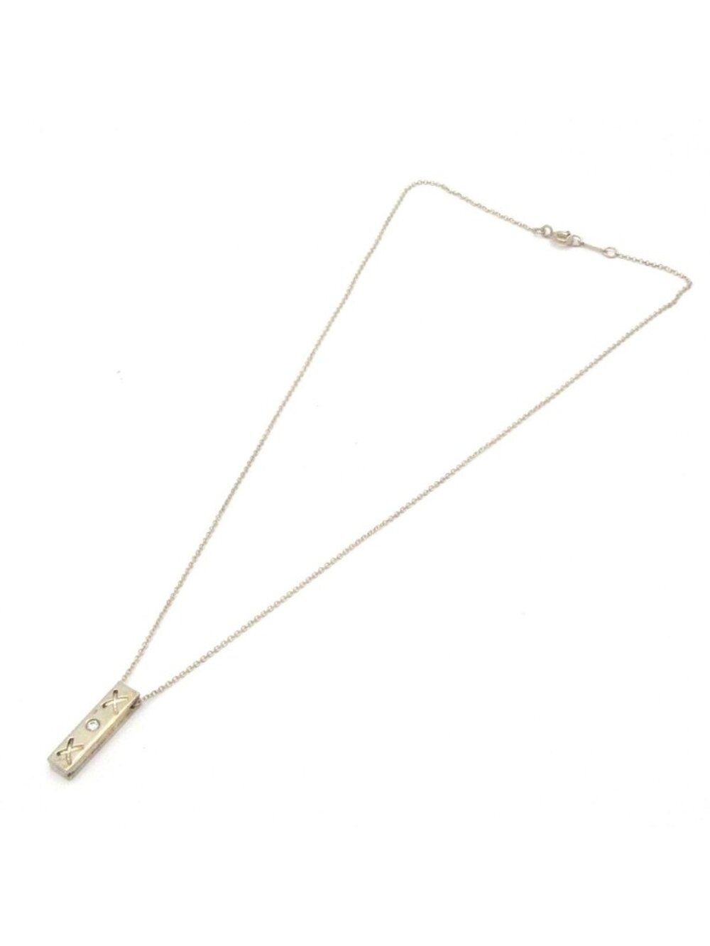 Tiffany & Co Necklace Kiss Bar Diamond 0.05 Carat View 2